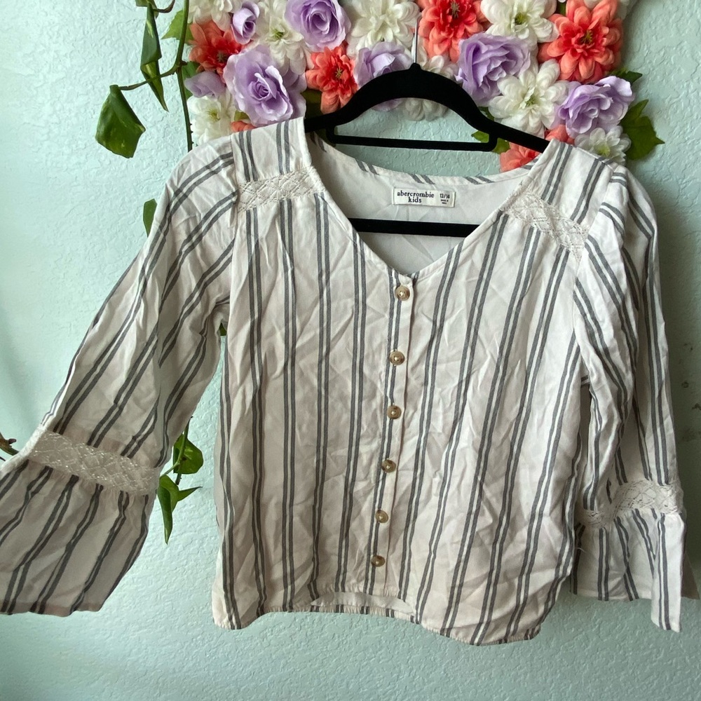 abercrombie kids button down top